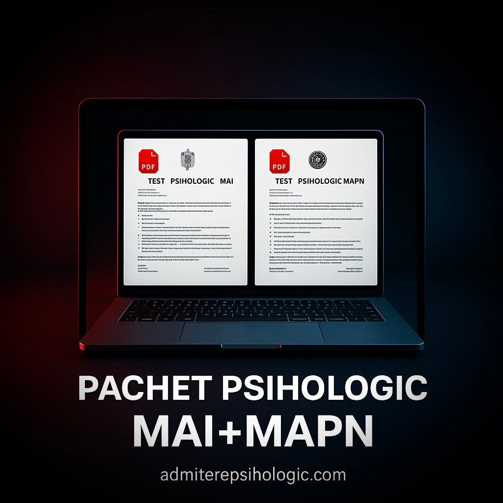 Pachet Psihologic MAI & MApN – 35+ Materiale pentru Pregătire Completă