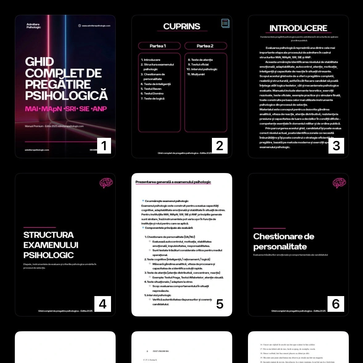 Ghid complet de pregătire pentru testul psihologic – M.A.I/MAPN +SRI, SIE, ANP (PDF)